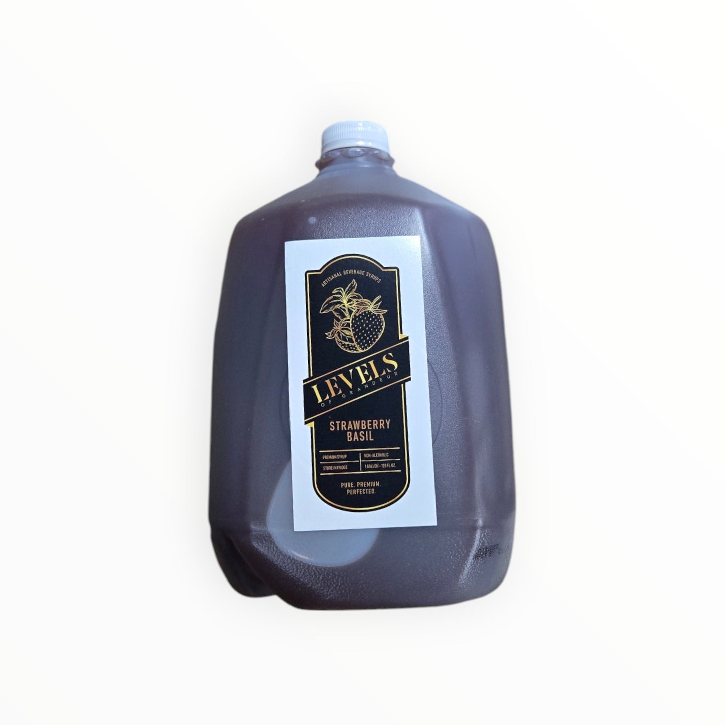LEVELS OF GRANDEUR STRAWBERRY BASIL SYRUP 1GAL