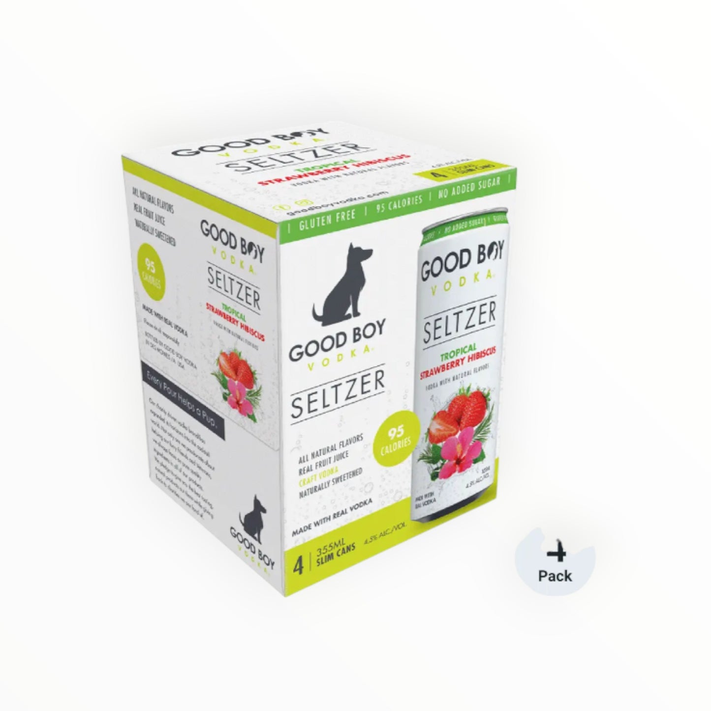 GOOD BOY STRAWBERRY HIBISCUS VODKA SELTZERS 6/4PK/120Z