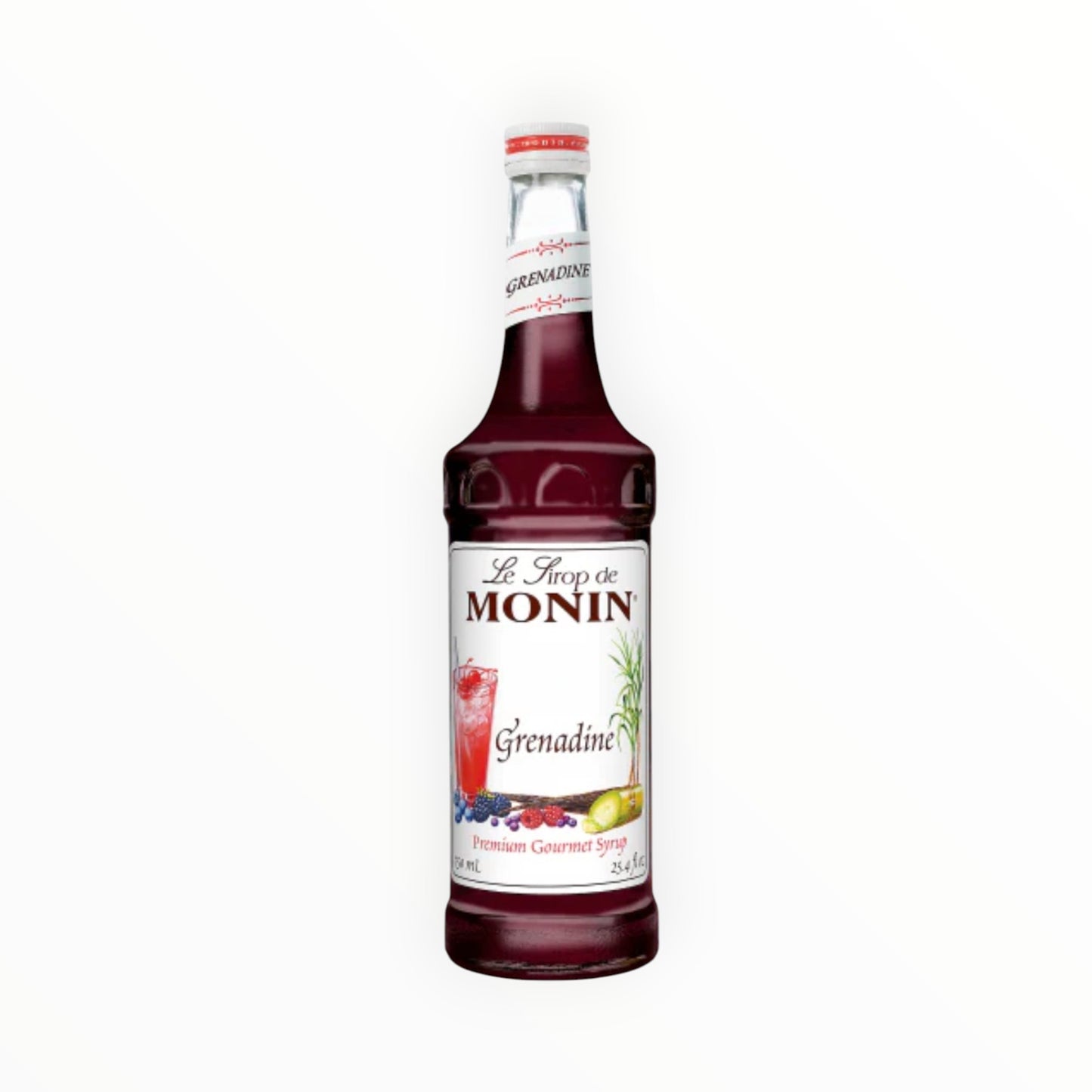 MONIN GRENADINE SYRUP GLASS BOTTLE 750ML