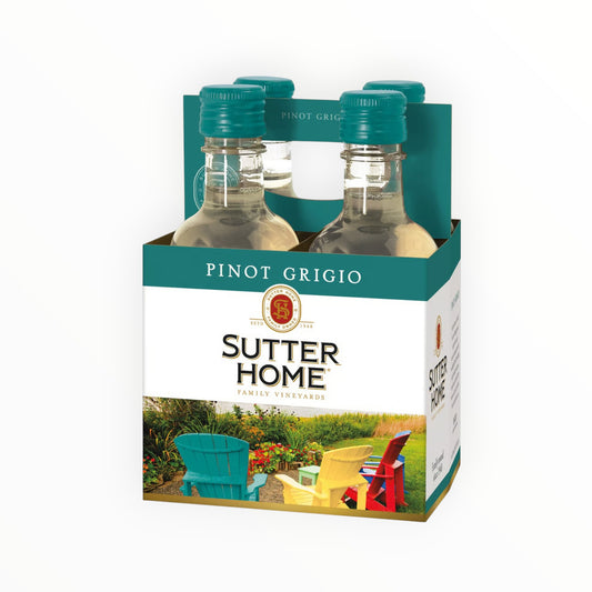 SUTTER HOME PINOT GRIGIO -14 4PK/187ML