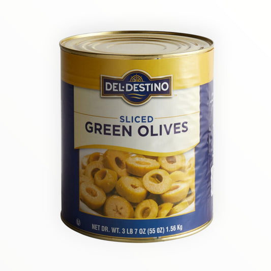 DEL DESTINO SLICED GREEN OLIVES 4LB