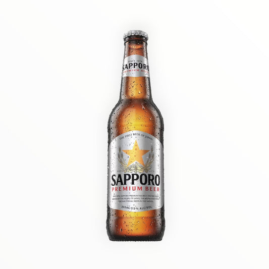 SAPPORO BOTTLE BEER 24PK/12OZ
