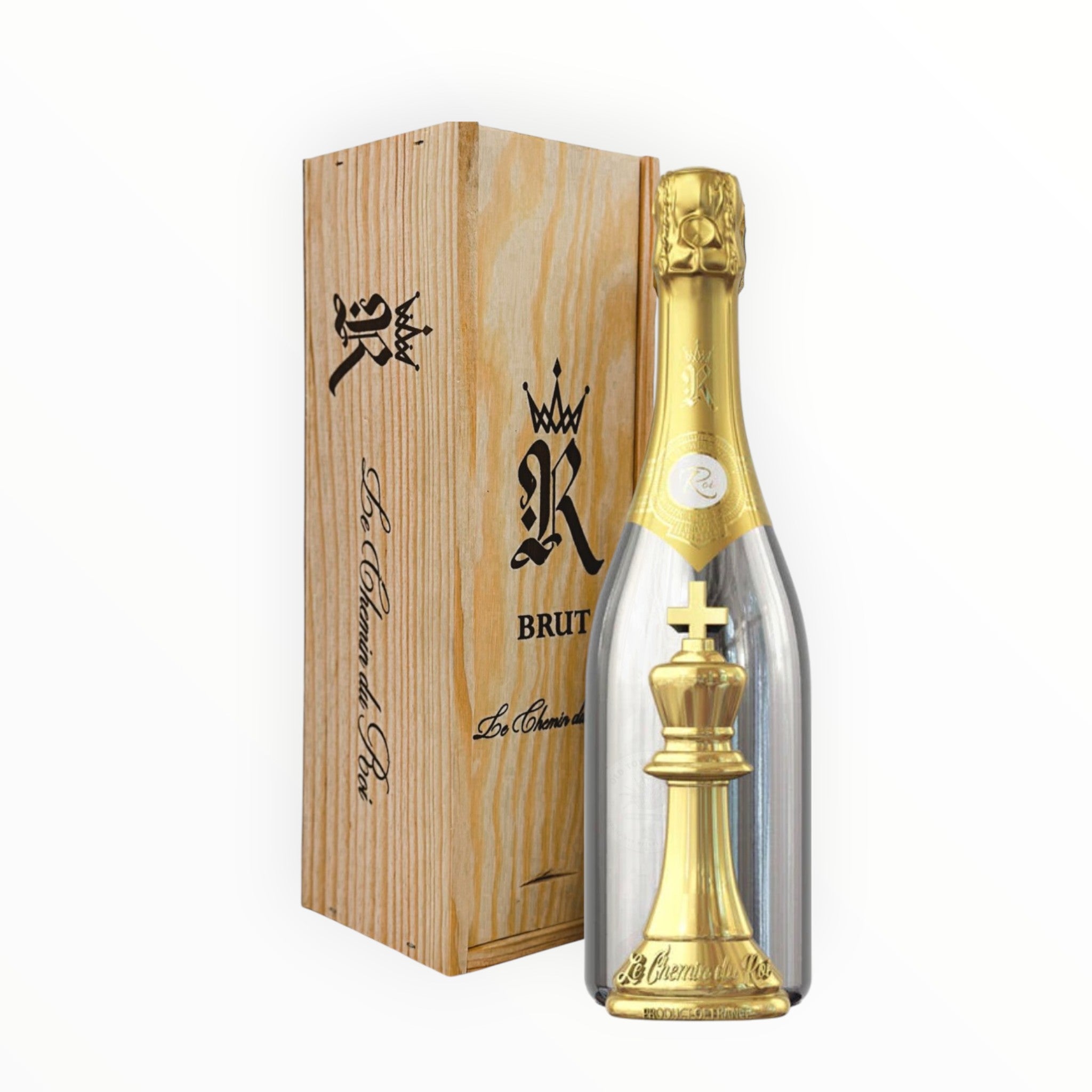 LE CHEMIN DU ROI CHAMPAGNE BRUT W/WOODEN GIFT BOX -14 750ML – Wolf