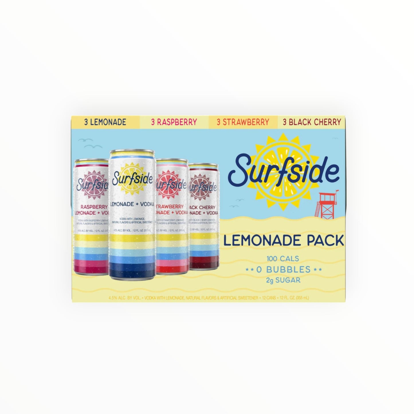 SURFSIDE LEMONADE & VODKA VARIETY RTD CAN 3/8PK