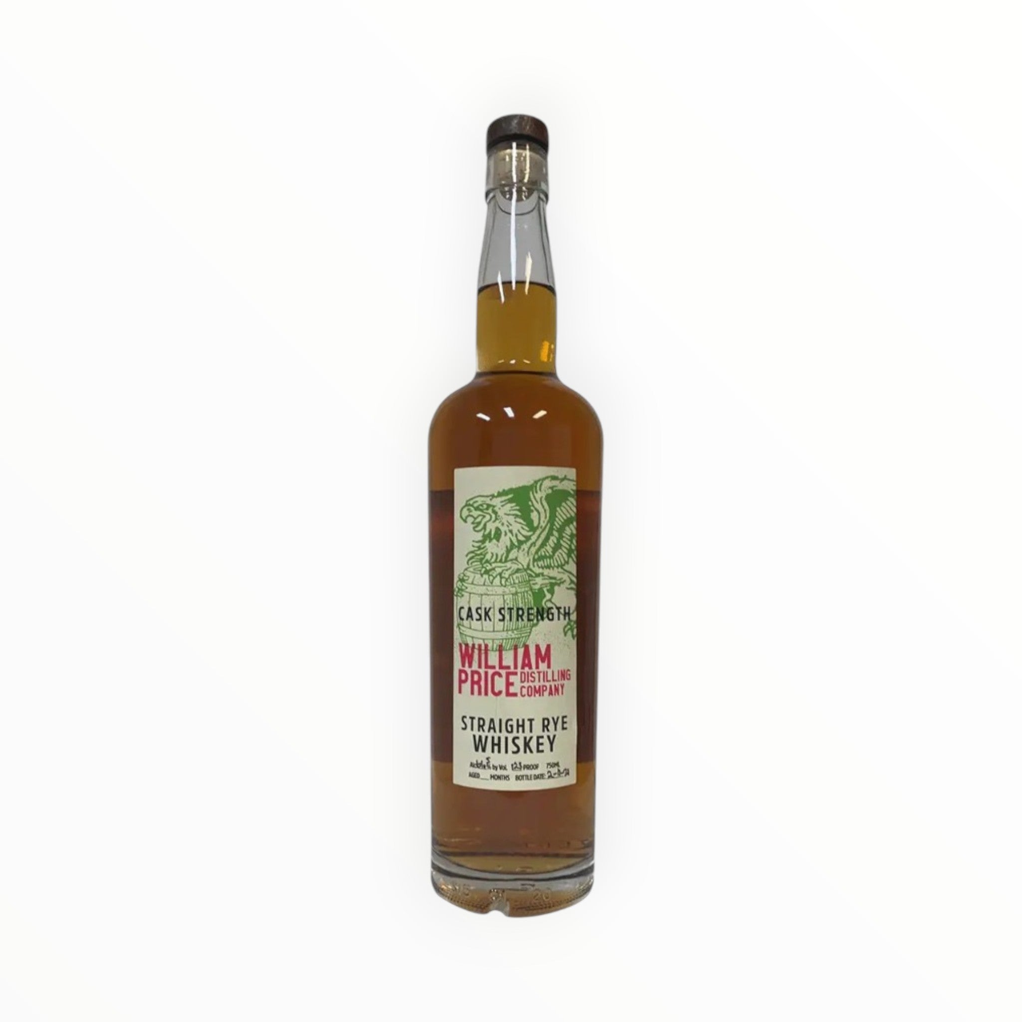 Billy Rye Whiskey WILLIAM PRICE STRAIGHT RYE CASK STRENGTH WHISKEY 750ML – Wolf Express ...