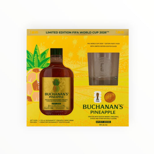BUCHANANS PINEAPPLE FIFA GLASS SCOTCH 750ML