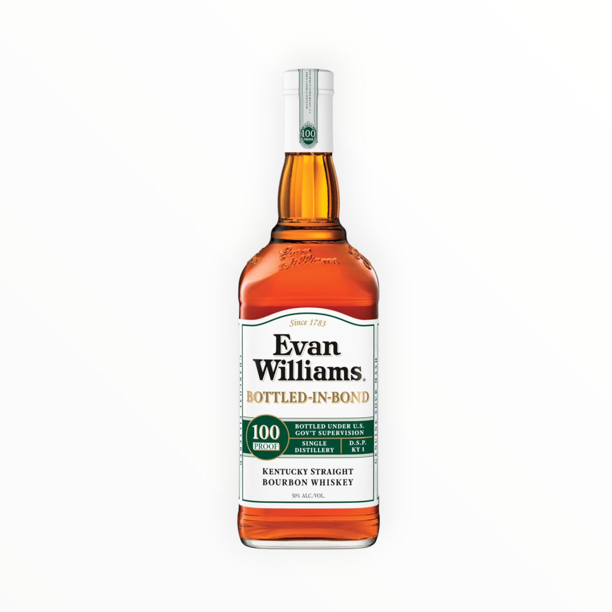 EVAN WILLIAMS BOTTLE IN BOND WHITE LABEL 100PF 1L